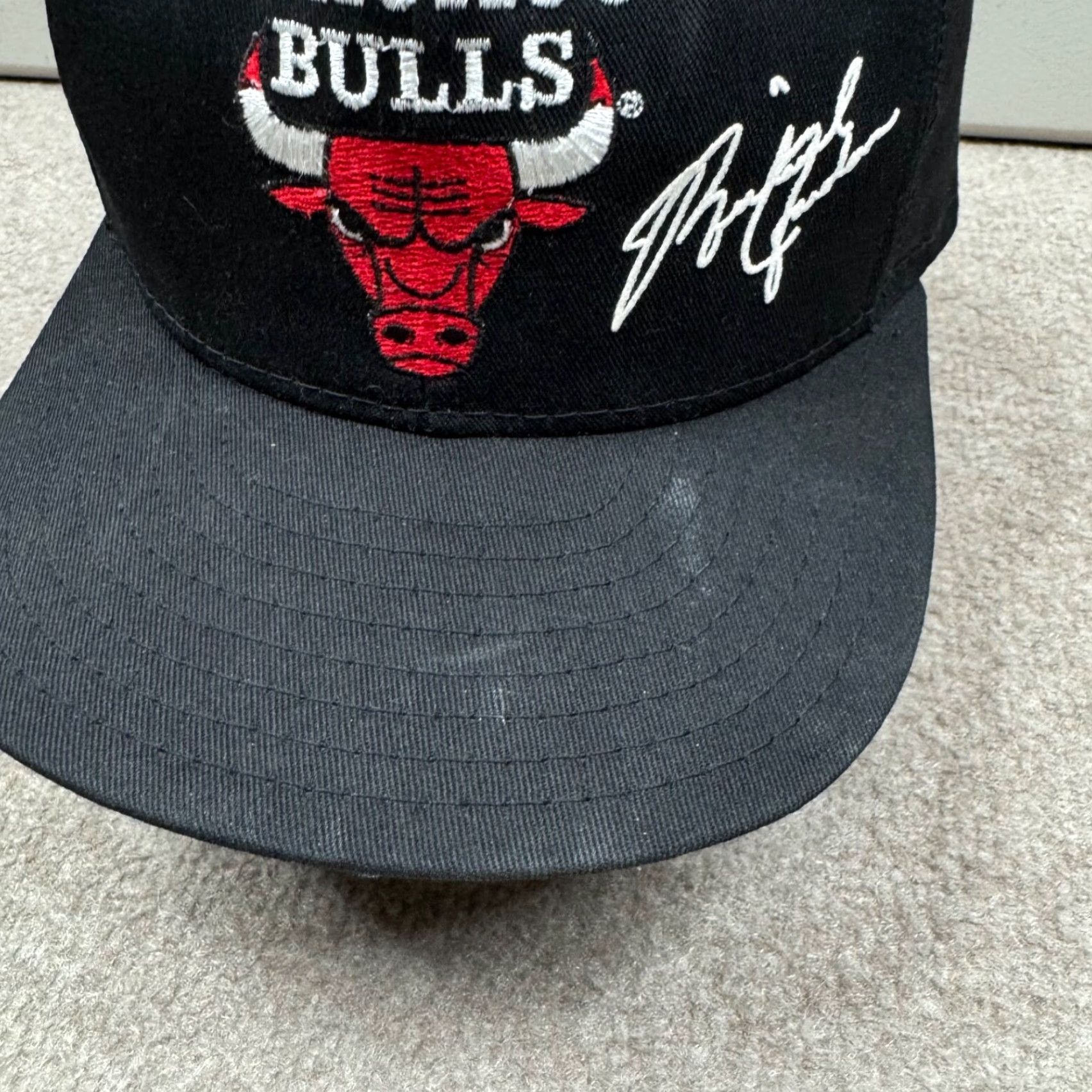 NBA VINTAGE AJD Chicago Bulls Hat Mens Black One Size Snap Back NBA 90s Retro Sports Adjustable Breathable Lightweight Size ONE SIZE - 4 Thumbnail