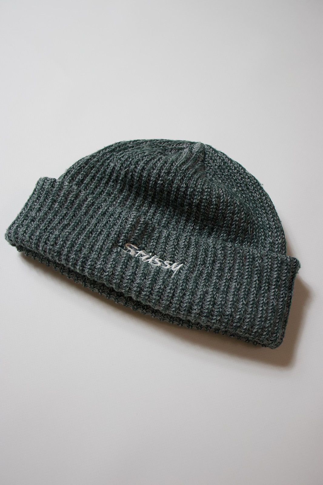Stussy Stussy 2-Tone Knit Short Beanie Dark Green Size ONE SIZE - 3 Thumbnail