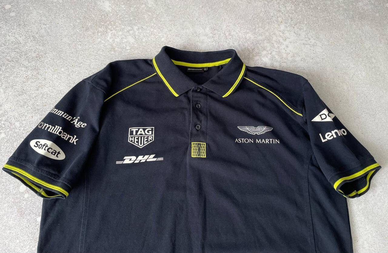 NASCAR × Vintage Vintage Aston Martin Racing Polo Big Logo Y2K Rare Item Size US XL / EU 56 / 4 - 3 Thumbnail
