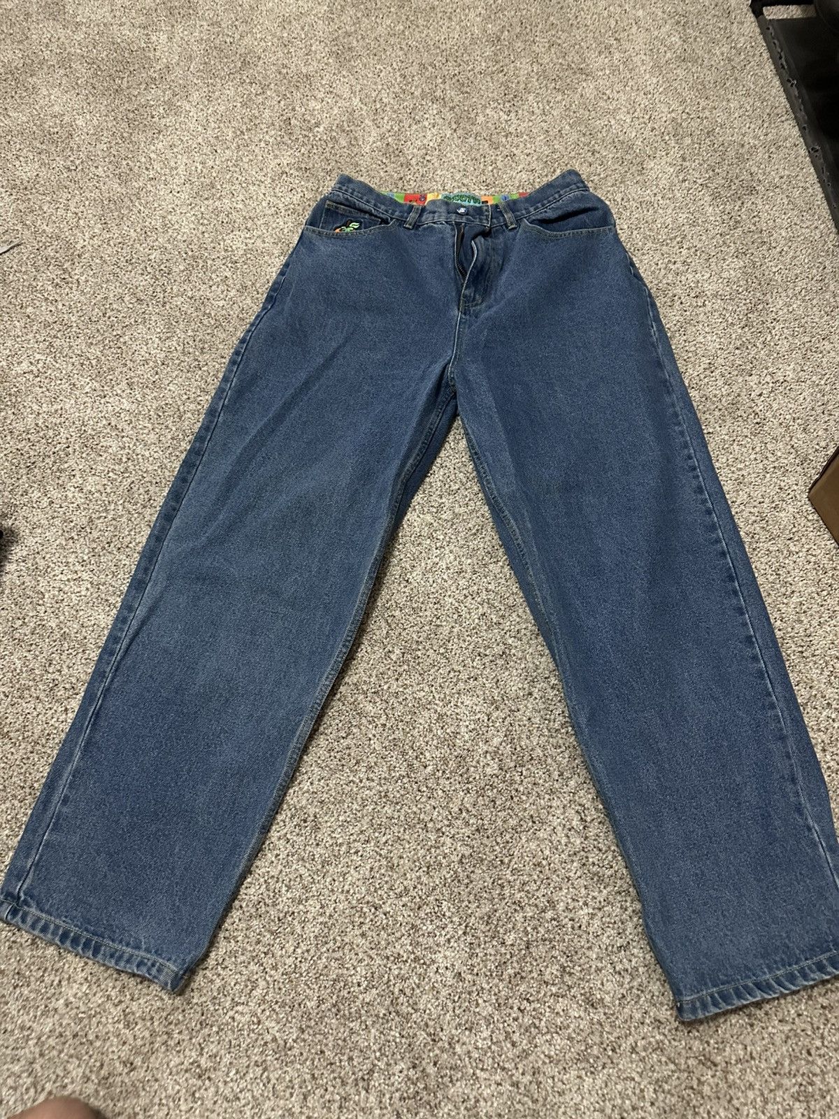 Other Smooth18 Orange Embroidered Denim Jeans Size US 28 / EU 44 - 2 Thumbnail