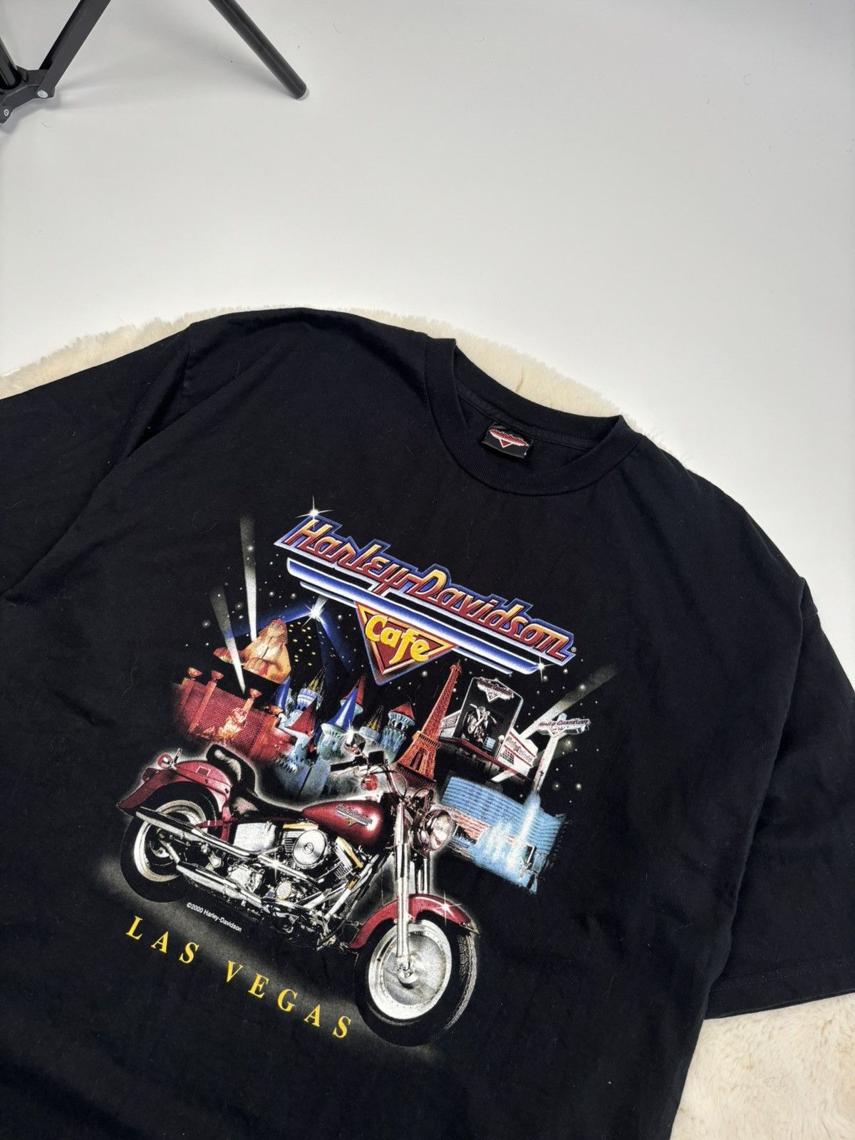 Harley Davidson × Vintage Vintage 2000 Harley Davidson Cafe Las Vegas Tee T-Shirt USA Size US XXL / EU 58 / 5 - 2 Thumbnail