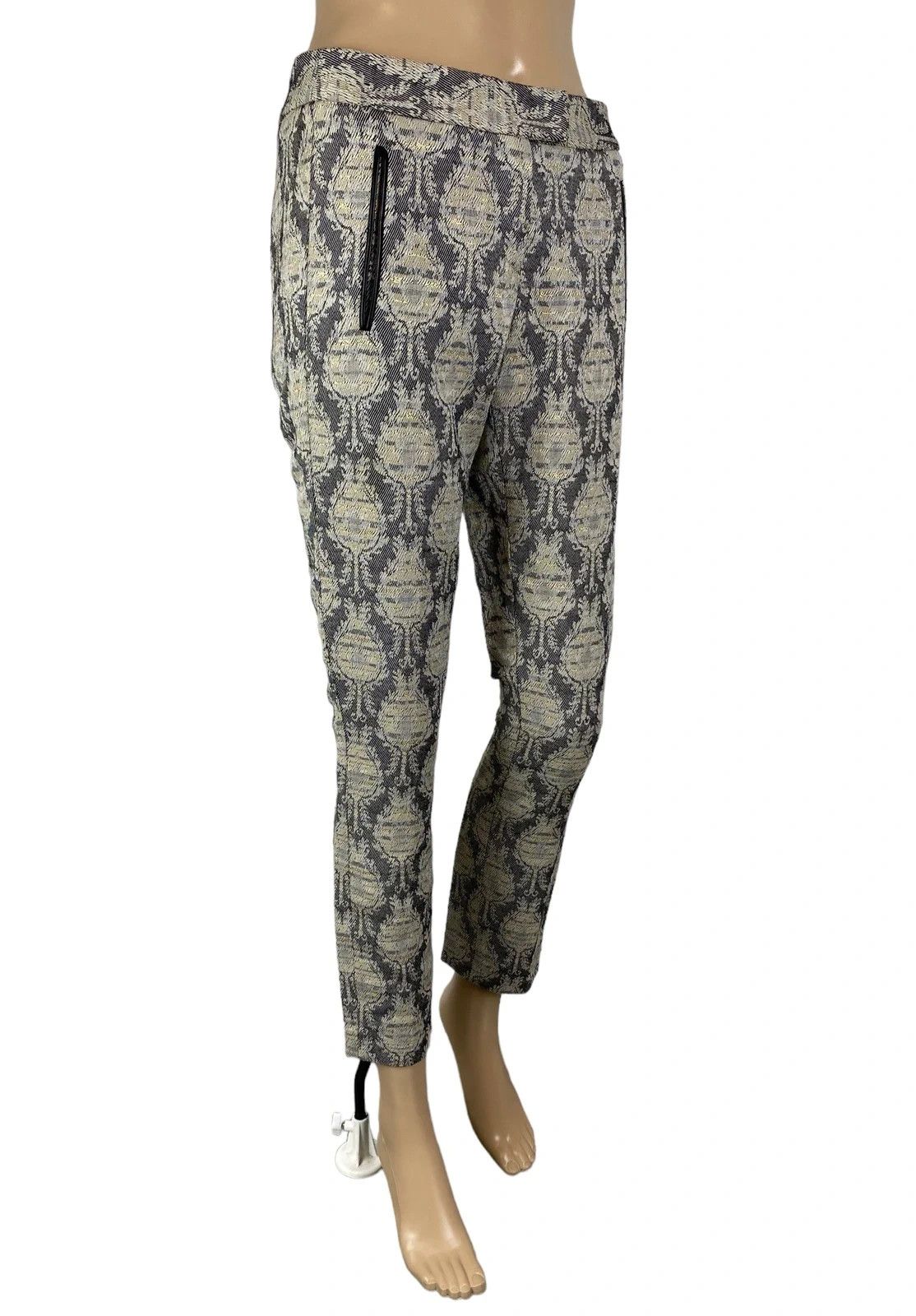 Maje Maje Embroidered Pants Crop Geometric Pattern Cotton Wool Size 25" / US 0 / IT 36 - 5 Thumbnail