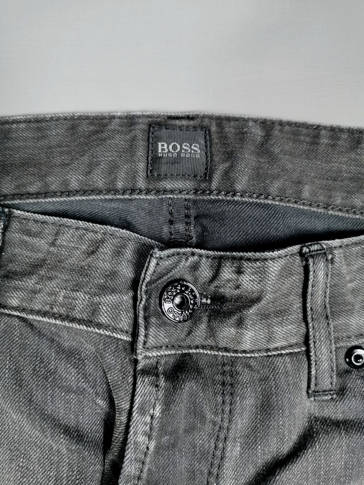 Hugo Boss Boss Distressed Black Denim Jeans Size US 34 / EU 50 - 4 Thumbnail