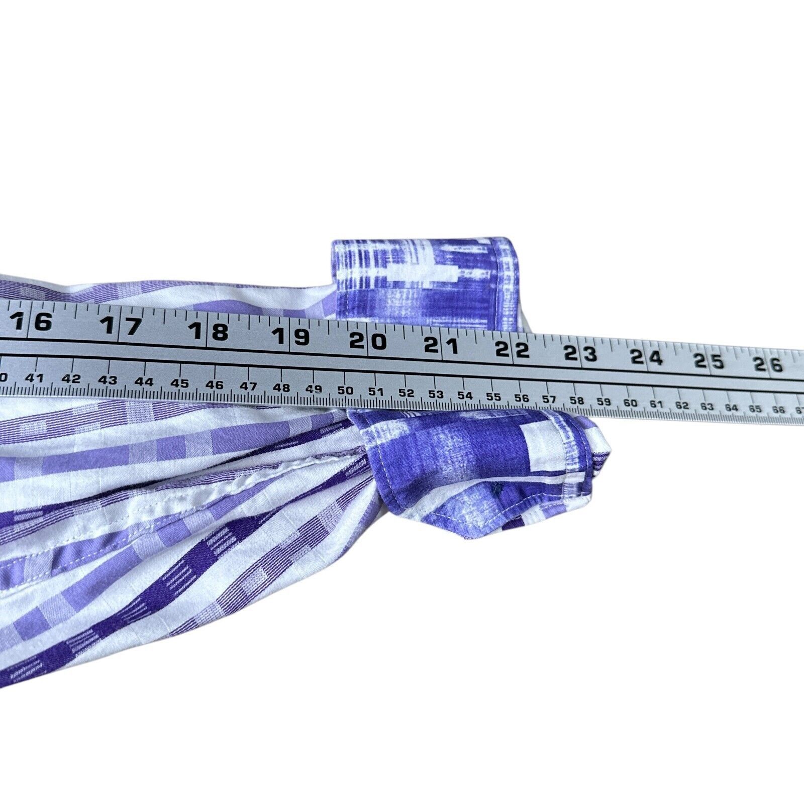 Robert Graham Robert Graham Shirt Men’s Large Purple White Striped Flip Size US L / EU 52-54 / 3 - 11 Thumbnail