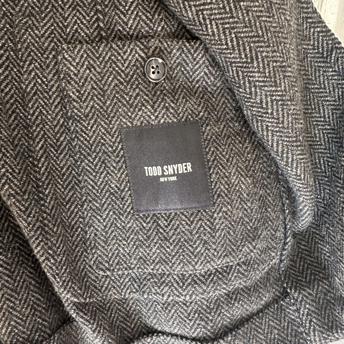 Todd Snyder Todd Snyder Italian Wool Herringbone Sport Coat Size 40R - 3 Thumbnail