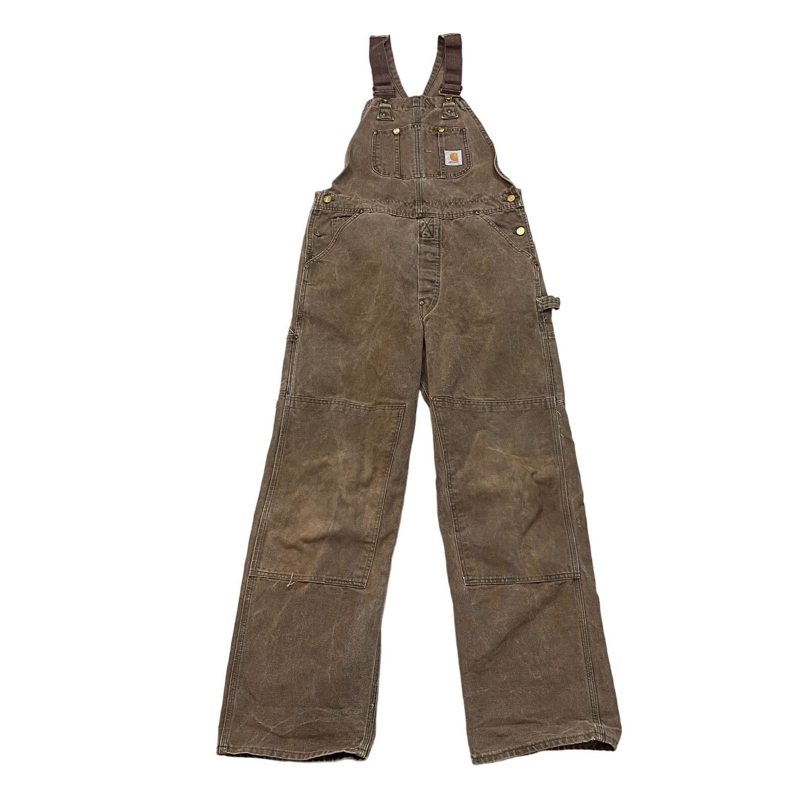 Hotsell Vintage Carhartt USA Bibs Overalls Duck Canvas Double knee Workwear
