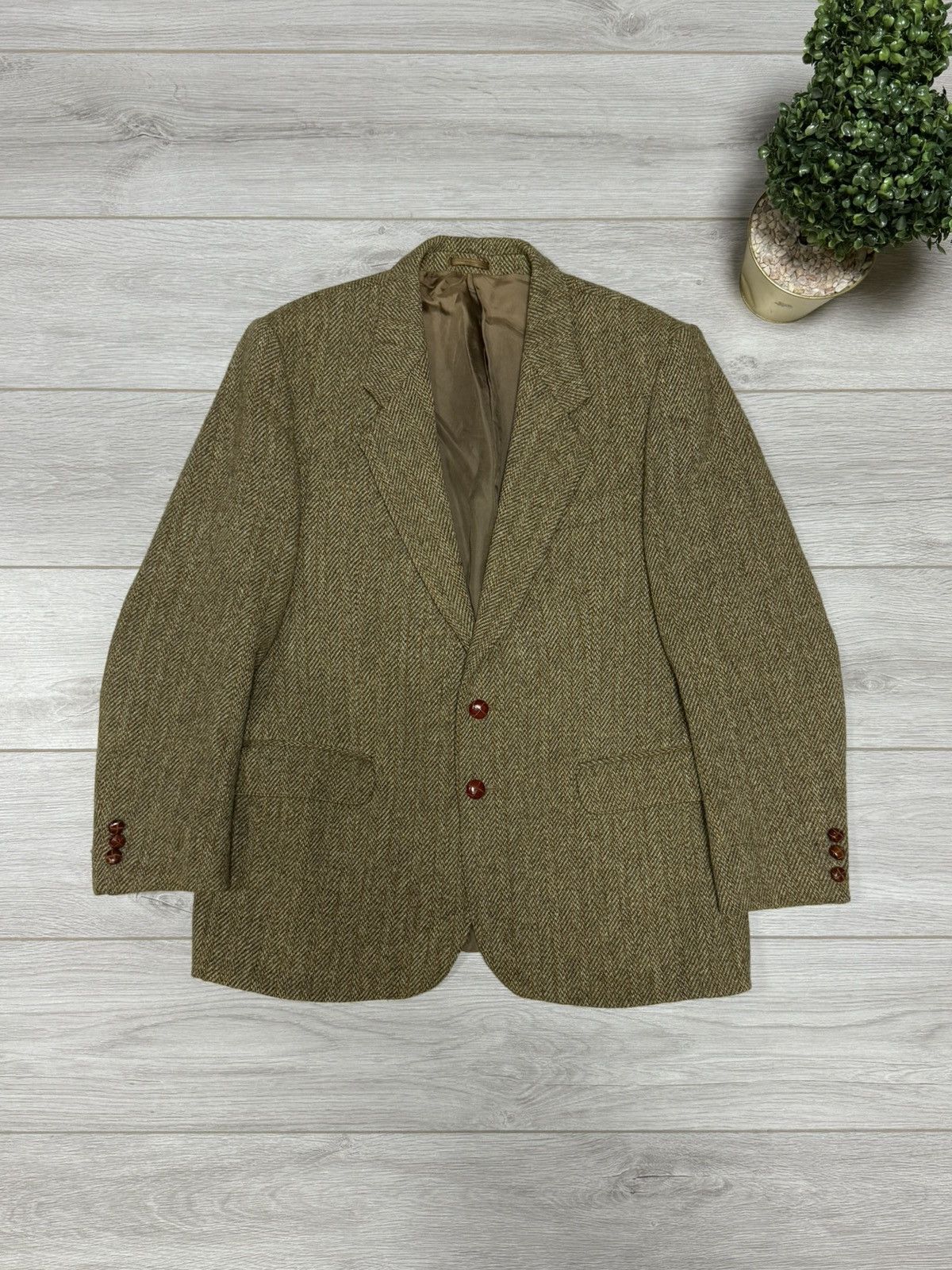 Harris Tweed Harris Tweed handwoven scotland blazer jacket wool tuxedo Size 42R - 1 Thumbnail