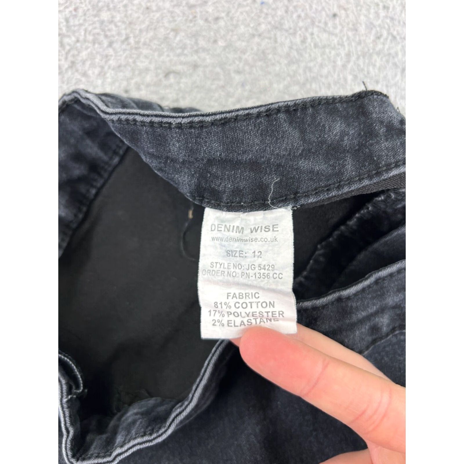 Vintage Womens Denim Wise Pants 12 Black Skinny Mid Rise 24x26 Cotton Blend Stretch READ Size 34" / US 12 / IT 48 - 7 Thumbnail