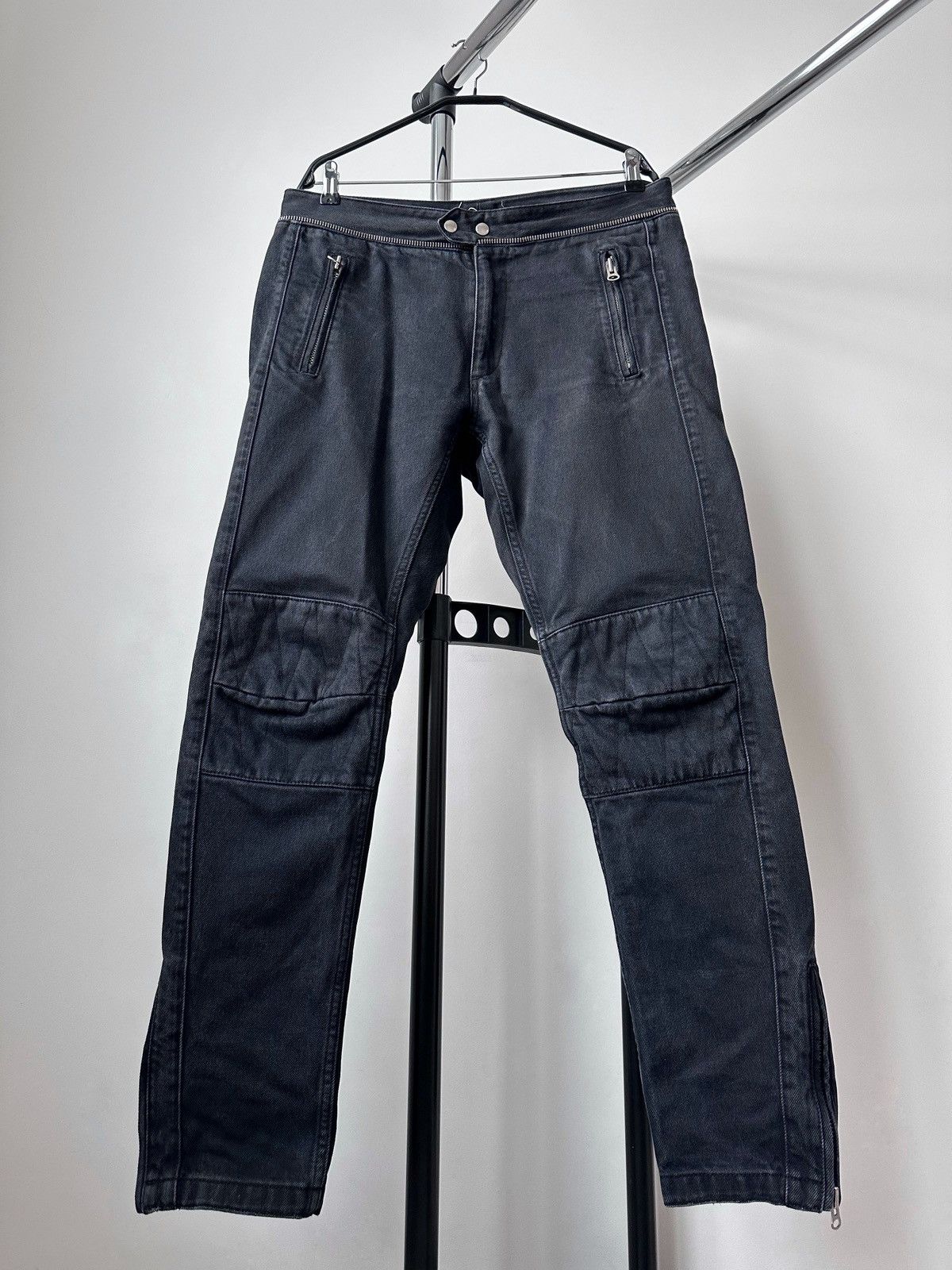 H&M × Isabel Marant FW13 Isabel Marant x H&M Black Washed Denim Biker Jeans Size US 36 / EU 52 - 1 Thumbnail