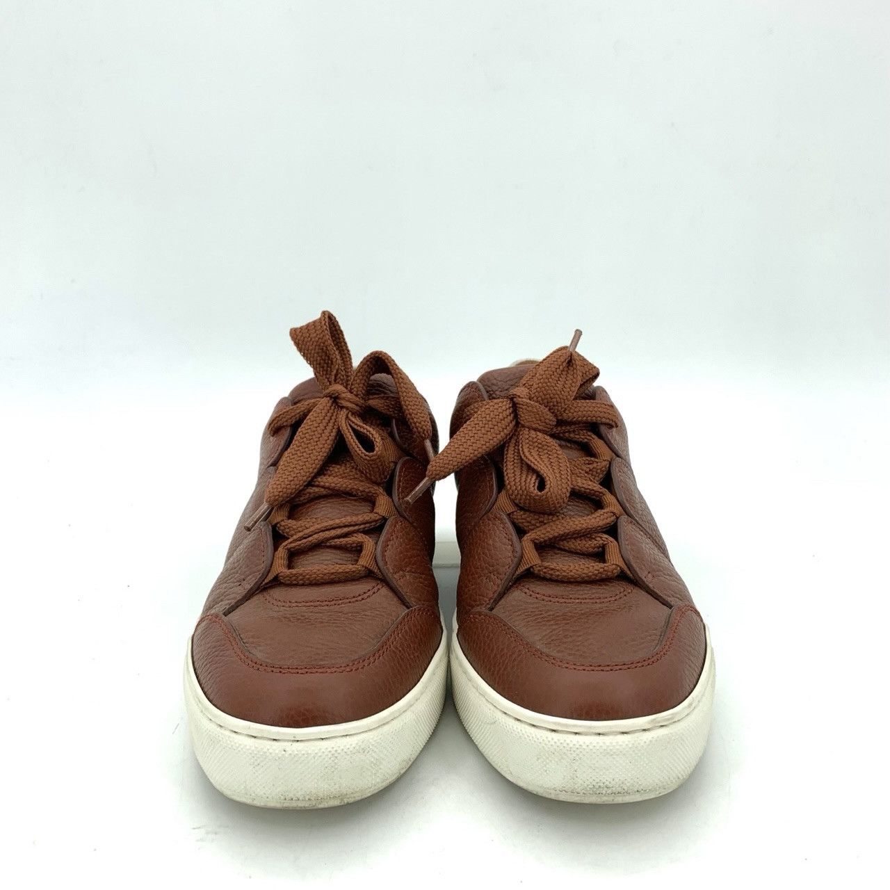Ermenegildo Zegna Zegna Leather Lace-Up Casual Sneakers Size US 7 / EU 40 - 3 Thumbnail