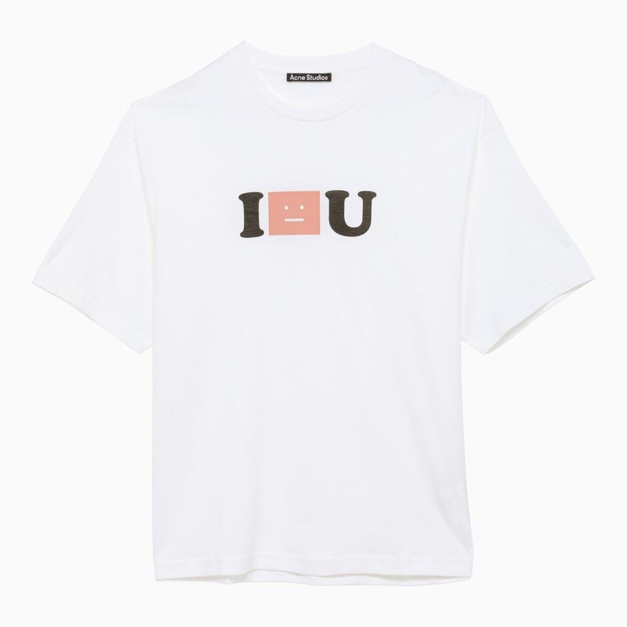 image of Acne Studios O1D2Blof0124 T-Shirt In White, Men's (Size XL)