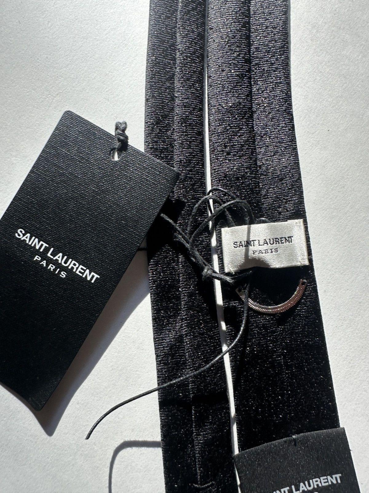 Saint Laurent Paris Glittering Tie in Silk and Lurex Size ONE SIZE - 3 Thumbnail