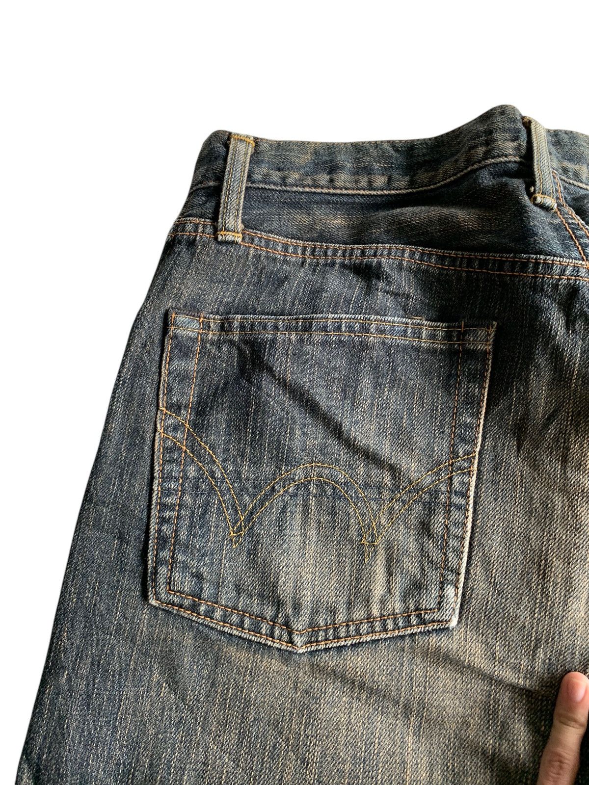 Japanese Brand × Kapital × Vintage VINTAGE EDWIN 505ZX SELVEDGE FADED&RUSTY DISTRESSED DENIM Size US 30 / EU 46 - 12 Thumbnail