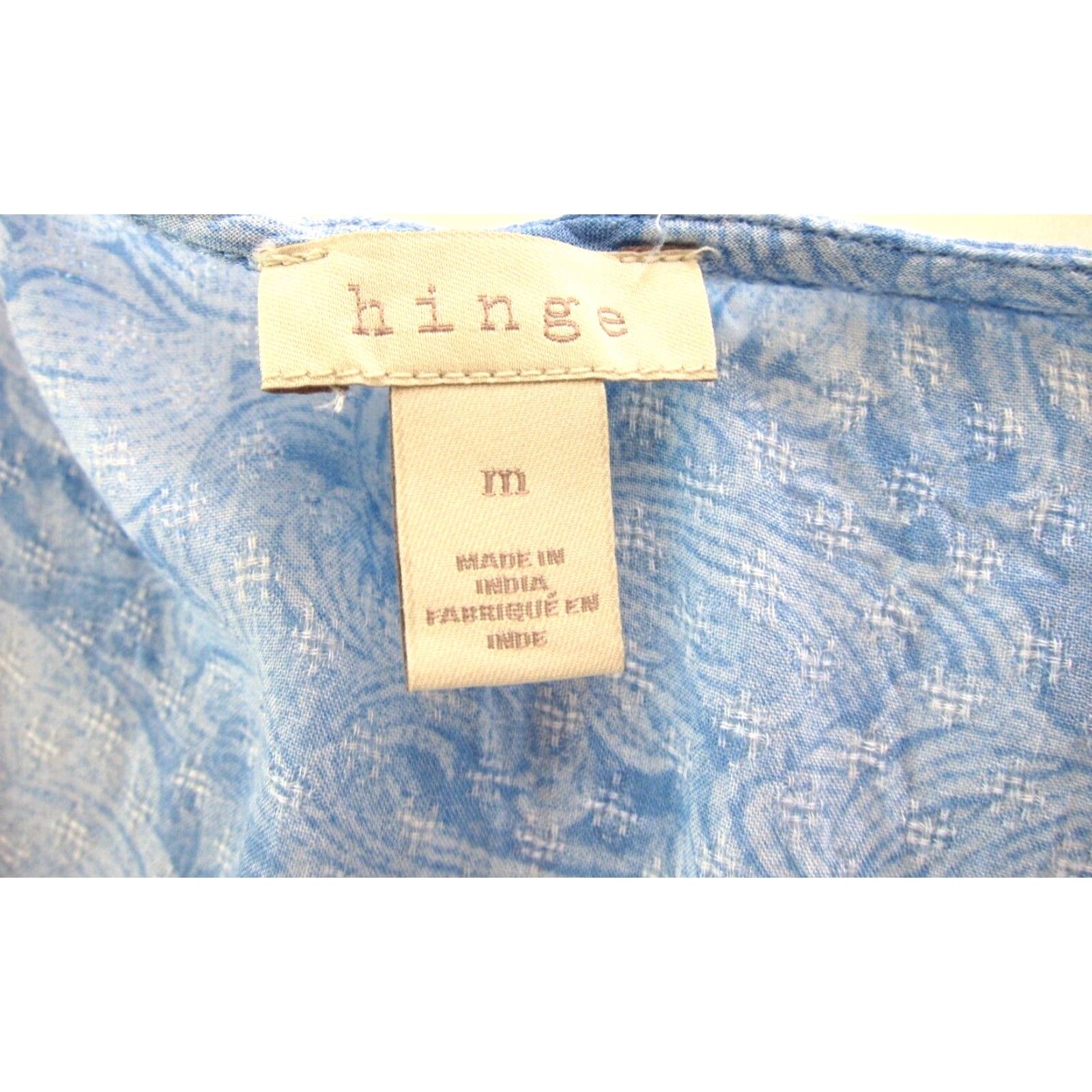 Vintage Hinge 100% Rayon Blue Paisley Floral Flare Sleeve Empire Long Maxi Smock Dress M Size M / US 6-8 / IT 42-44 - 3 Thumbnail