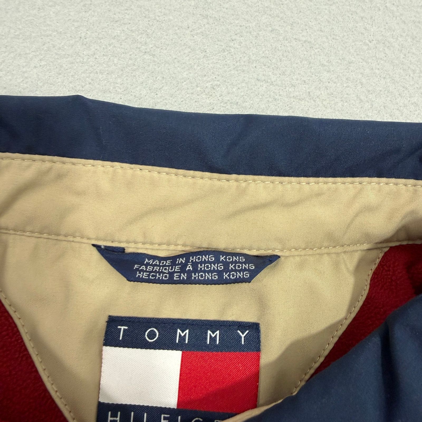 Tommy Hilfiger Vintage Tommy Hilfiger Bomber Jacket Large Blue Fleece Lined Size US L / EU 52-54 / 3 - 5 Thumbnail