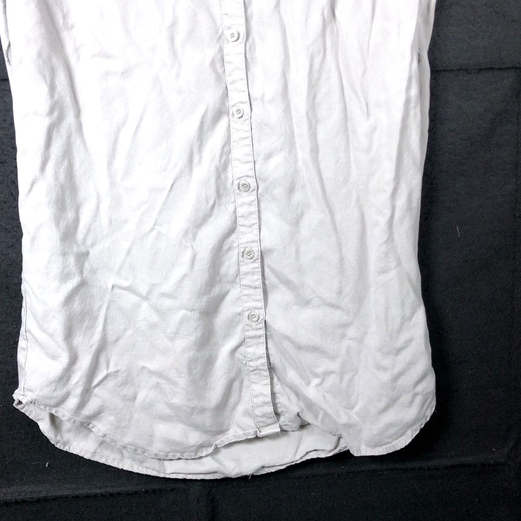 CLOT Cloth & Stone Womens Shirt Gray Collared Oversized Button Down Small Shirt Short Sleeve Casual Workwear Size S / US 4 / IT 40 - 3 Thumbnail