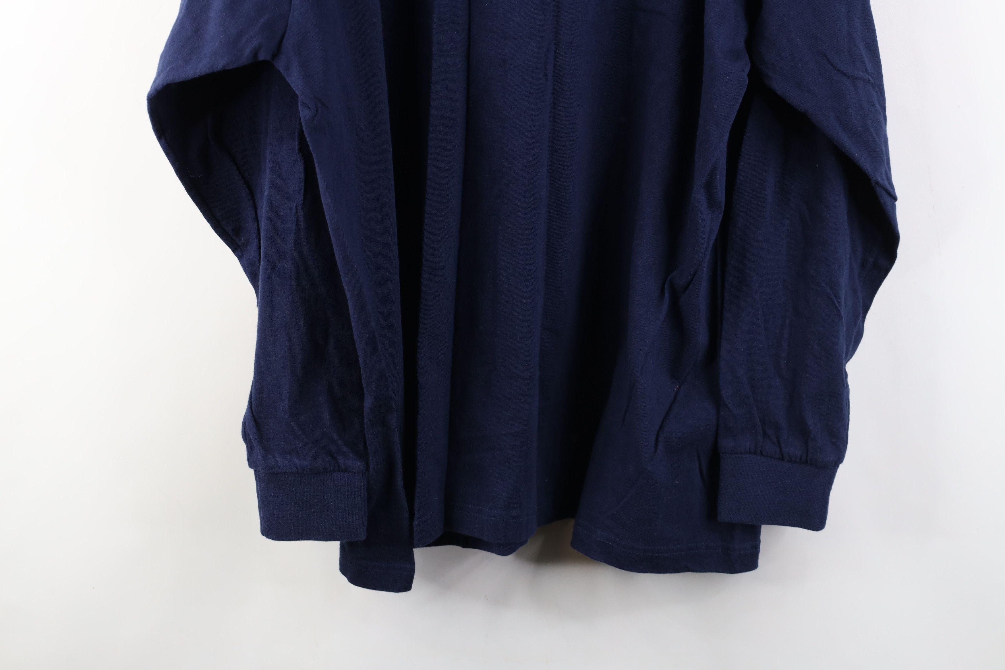 Vintage Vintage 90s Dame University Turtleneck T-Shirt Navy Blue Size US L / EU 52-54 / 3 - 11 Thumbnail