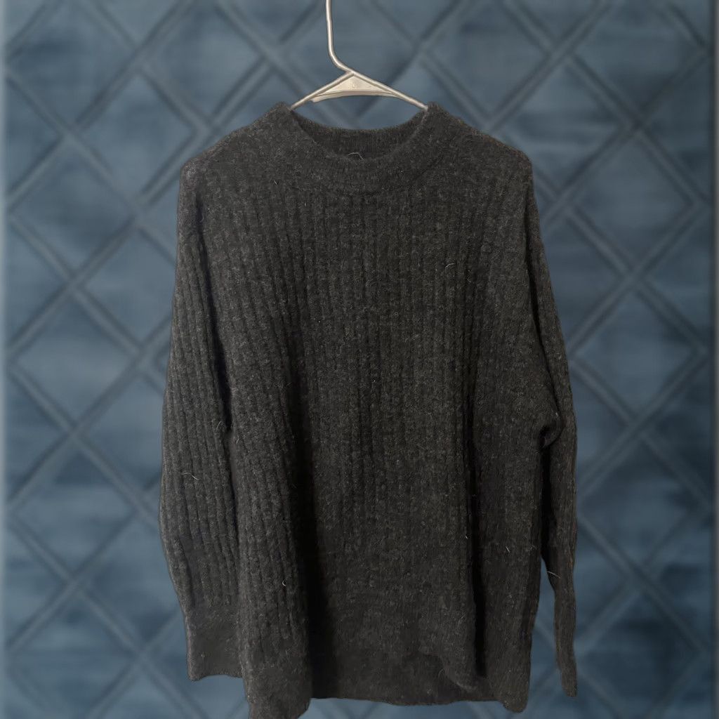 H&M VINTAGE H&M Sweater Women XS Dark Gray Mohair Wool Pullover Crew Neck Size XS / US 0-2 / IT 36-38 - 1 Thumbnail