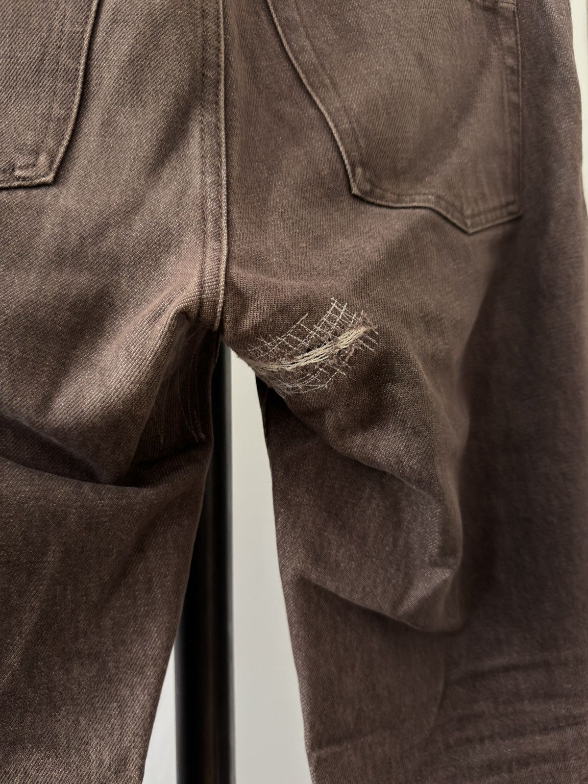 Helmut Lang ‘00s Brown Bootcut Denim Size US 32 / EU 48 - 3 Thumbnail