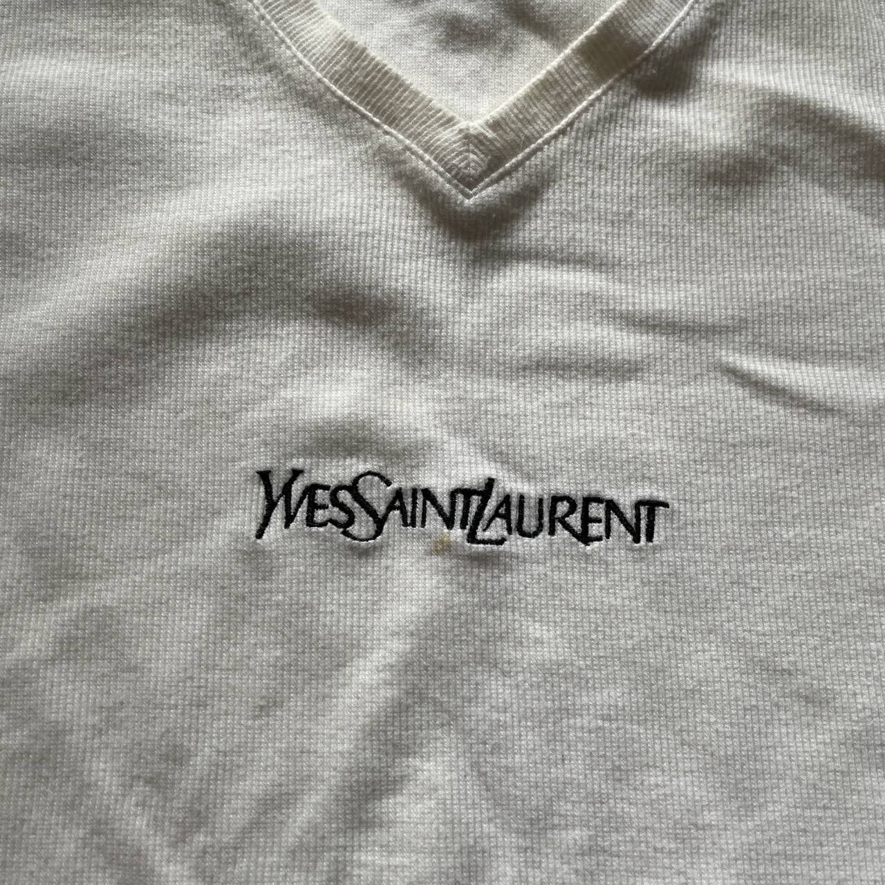 Yves Saint Laurent VINTAGE YVES SAINT LAURENT CENTRE LOGO TEE Size US XXL / EU 58 / 5 - 5 Thumbnail