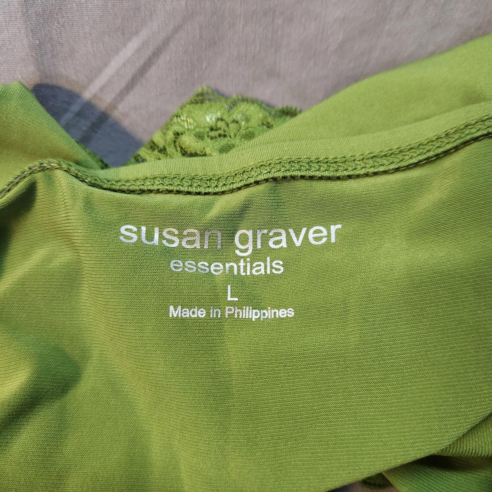 Designer Susan Graver Essentials Green Tank Top Size Large Size L / US 10 / IT 46 - 6 Thumbnail