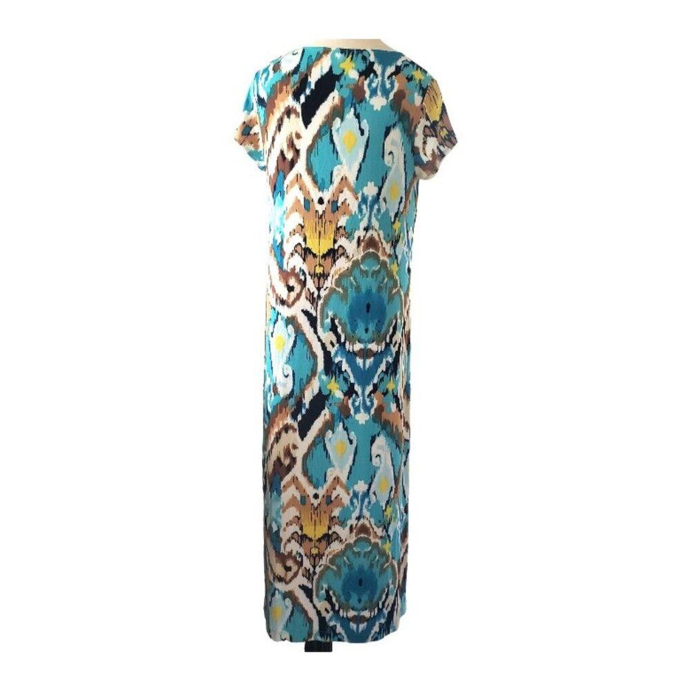 Chicos CT1580 Chico's Travelers Abstract Pattern Maxi Dress Size 1 Size M / US 6-8 / IT 42-44 - 5 Thumbnail