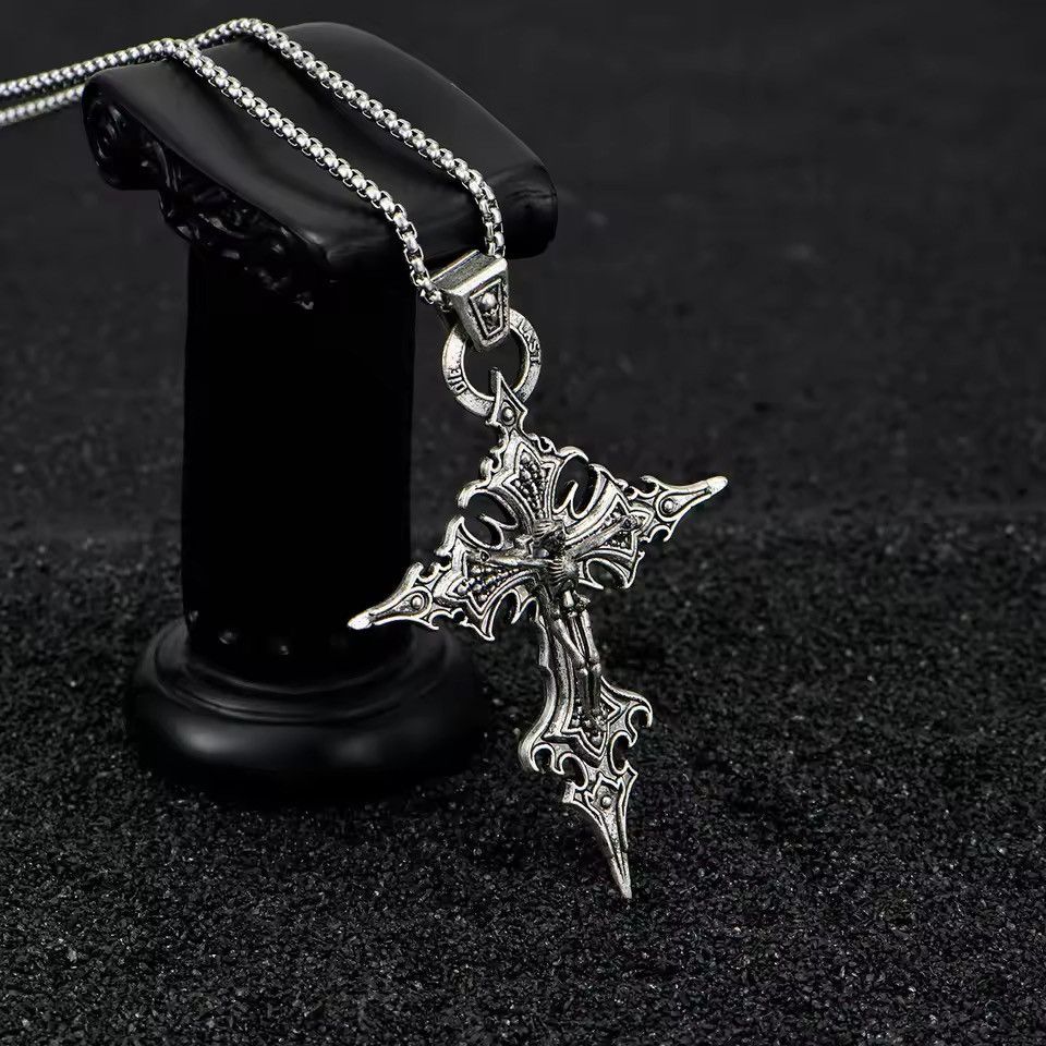 Japanese Brand Gothic Skeleton Cross Necklace Size ONE SIZE - 12 Thumbnail