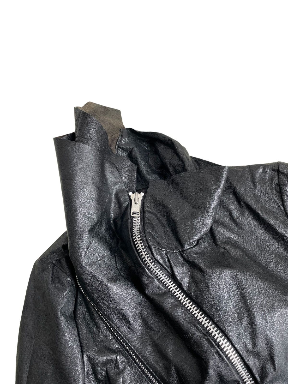 Ekam 🇯🇵 Asymmetrical Zipper Bondage Biker Leather Jacket