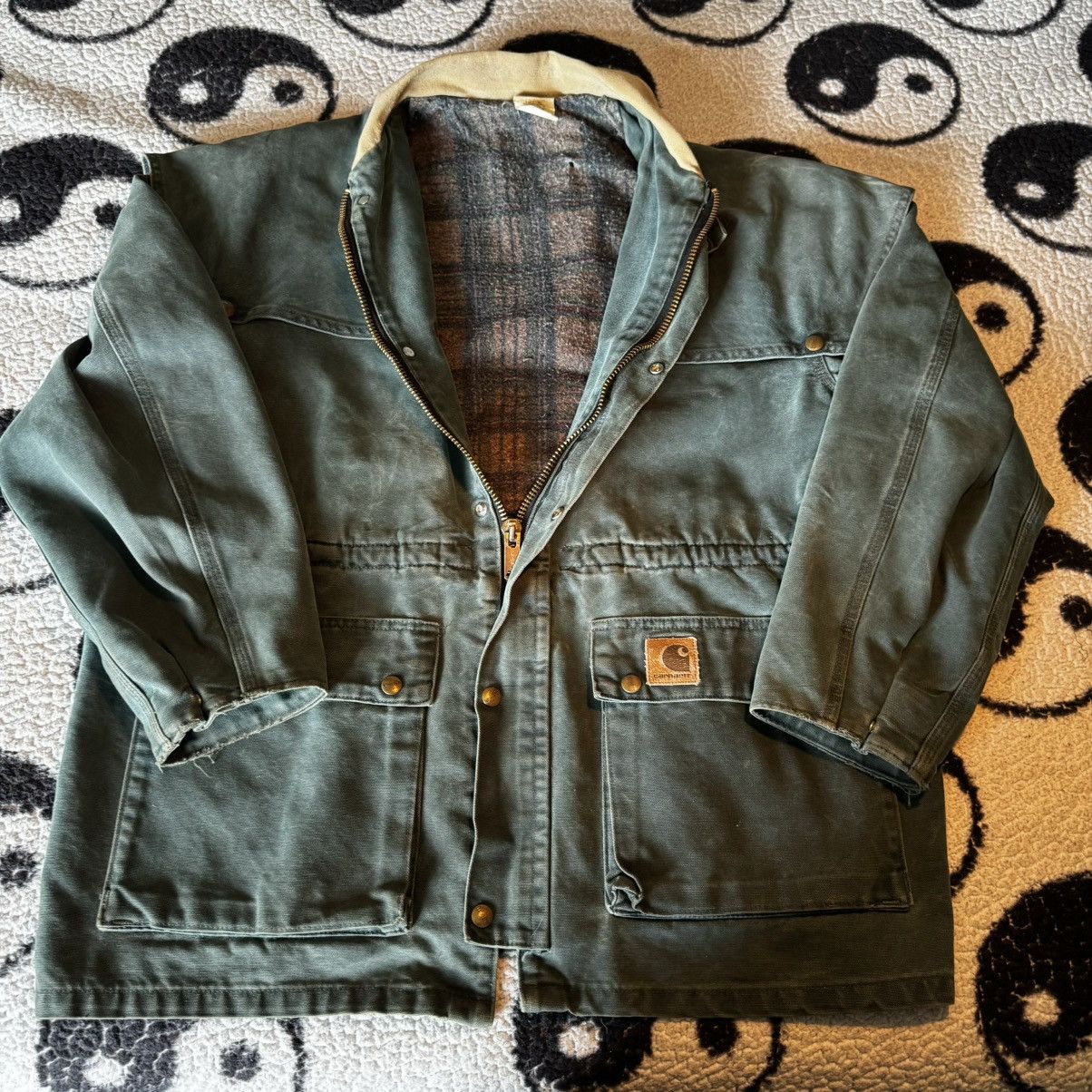 Carhartt 90,s Green Carhartt work duster Jacket Size US L / EU 52-54 / 3 - 2 Thumbnail