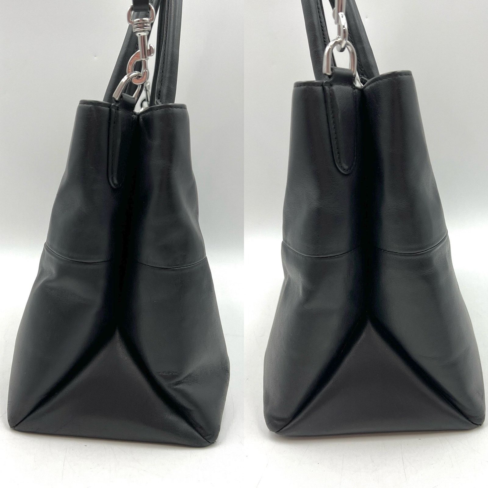 Coach Coach Soft Borough Bag Leather 32291 Handbag Black Size ONE SIZE - 8 Thumbnail