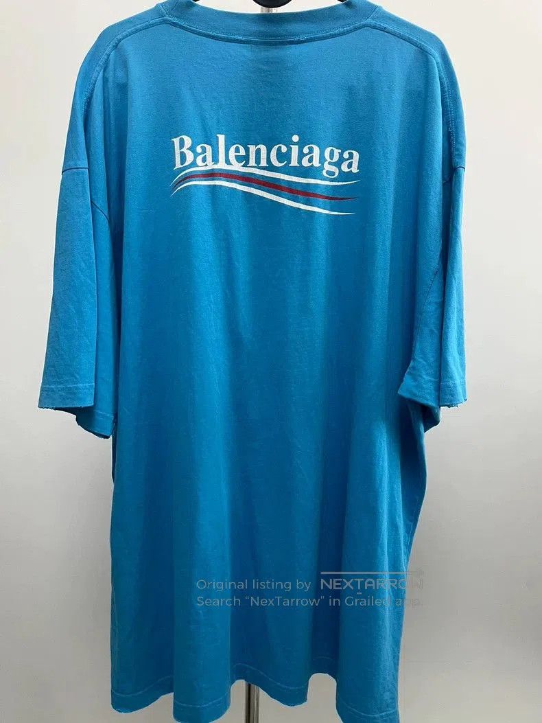 Balenciaga Balenciaga Blue Wave Coke T-Shirt. Size US XL / EU 56 / 4 - 1 Thumbnail