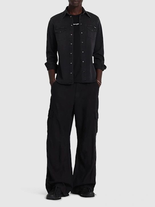 Dolce & Gabbana o1lsvrm0425 Denim Shirt in Dark Grey Size US M / EU 48-50 / 2 - 2 Thumbnail