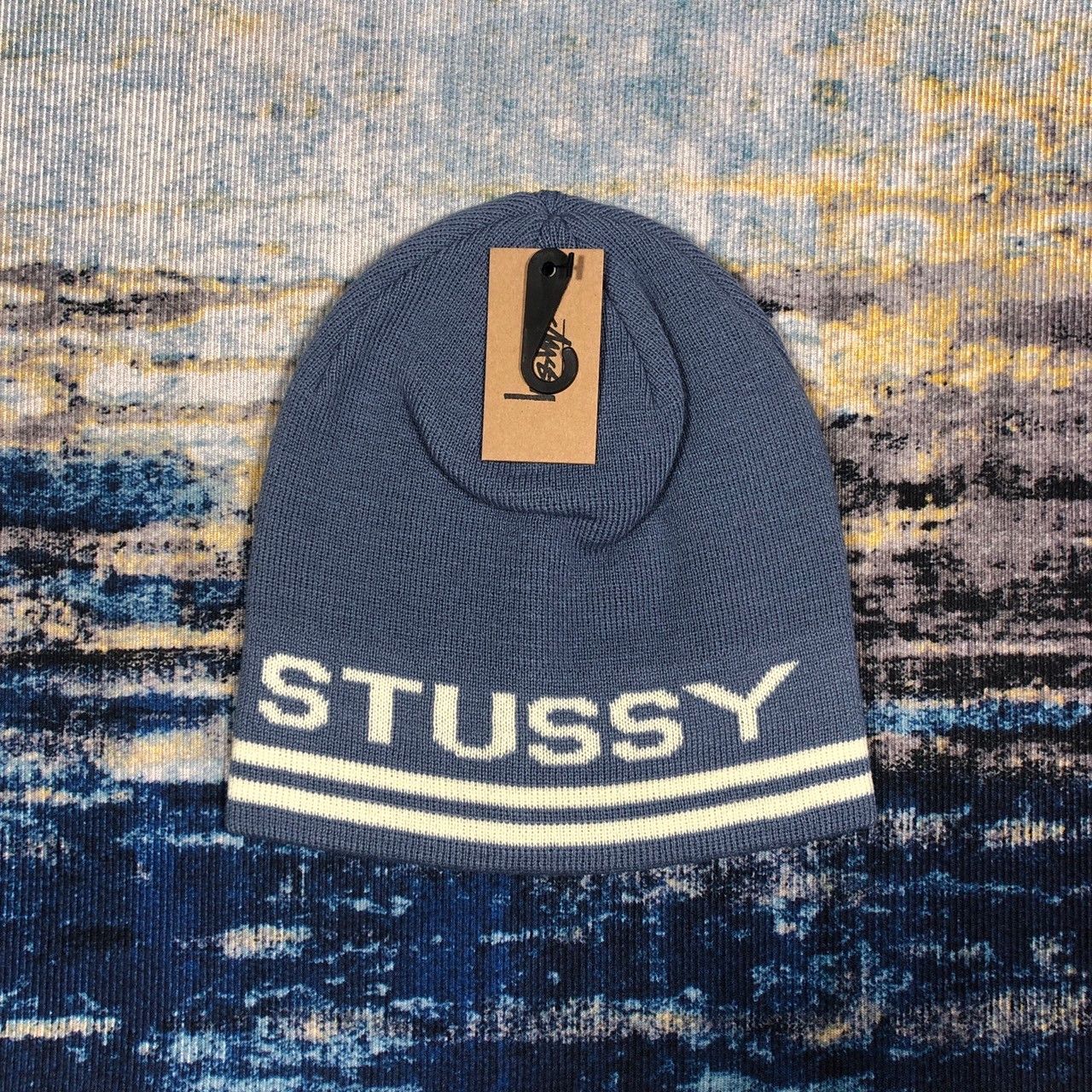 Vintage Stussy Jacquard Stripe Skullcap Beanie | Grailed