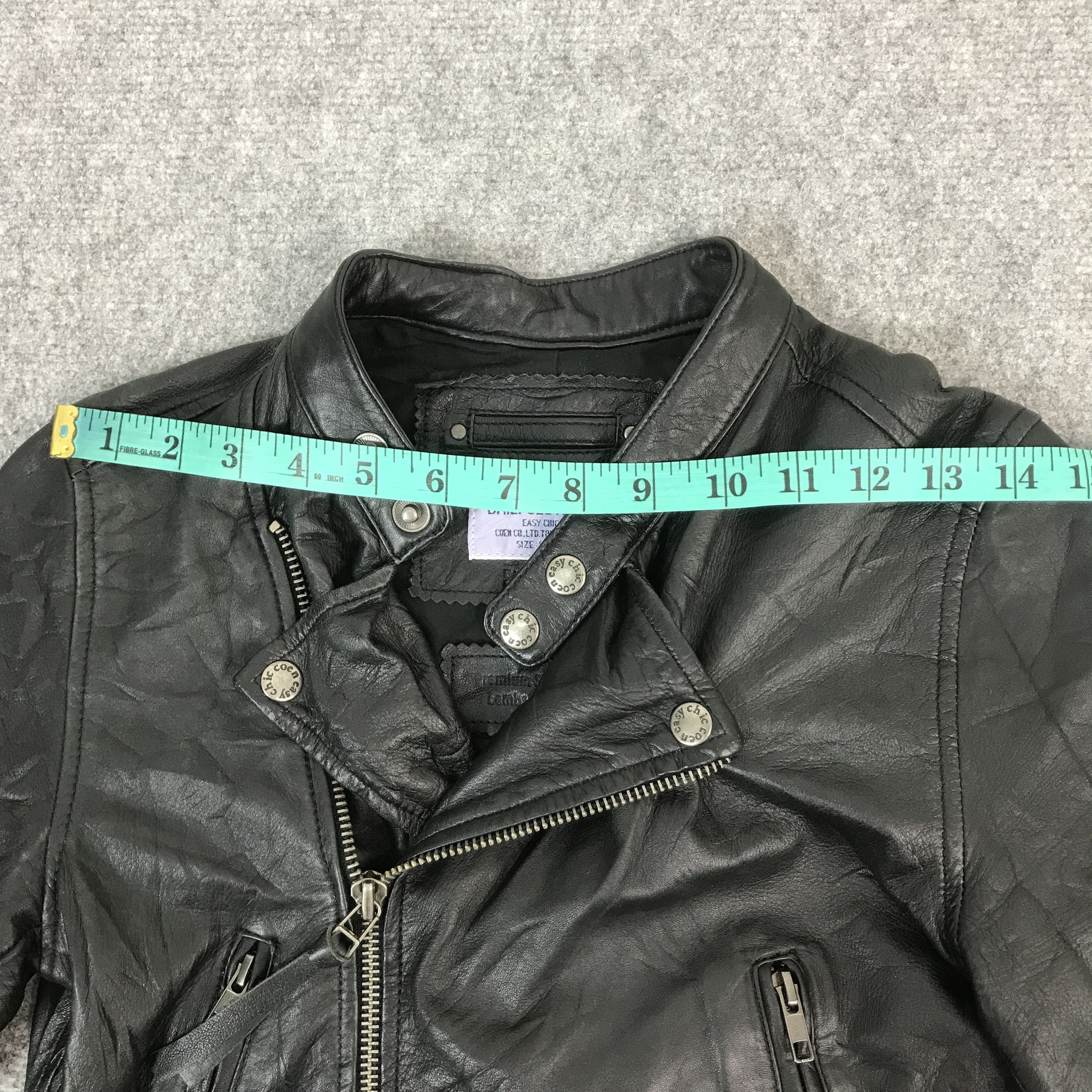 14th Addiction × If Six Was Nine × Japanese Brand COEN JAPAN DESIGN DOUBLE COLLAR LEATHER JACKET Size US XS / EU 42 / 0 - 11 Thumbnail