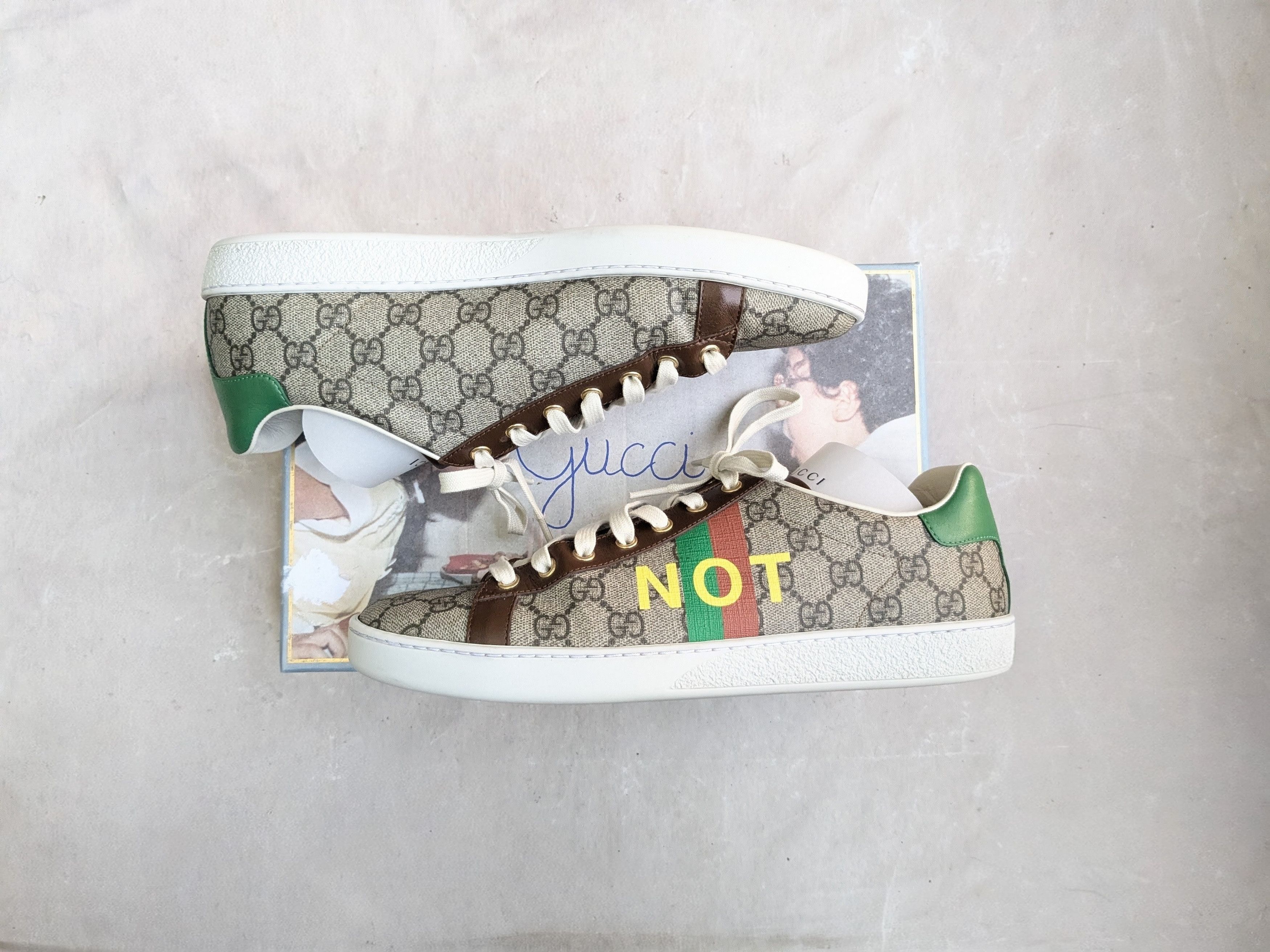 Gucci Gucci Ace Monogram Low 8.5 Canvas GG Logo Size US 8.5 / EU 41-42 - 2 Thumbnail