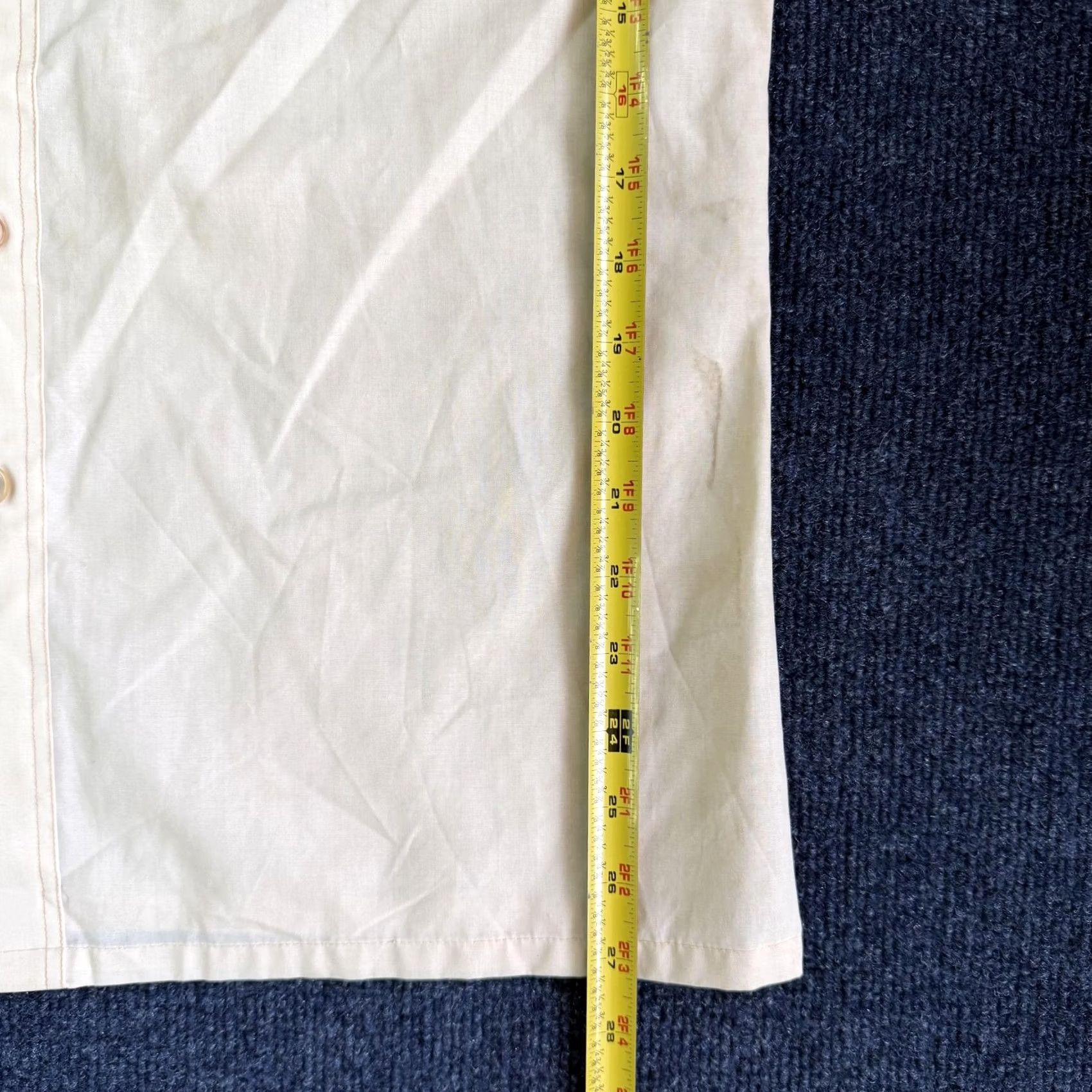 JCPenney VINTAGE JCPenney Shirt Mens Medium White Solid Short Sleeve Button Up 70s Size US M / EU 48-50 / 2 - 5 Thumbnail