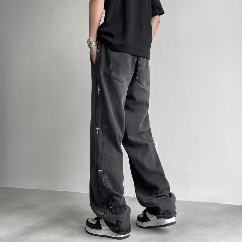 Japanese Brand × Jean Retro loose straight leg embroidered jeans Size US 32 / EU 48 - 2 Thumbnail
