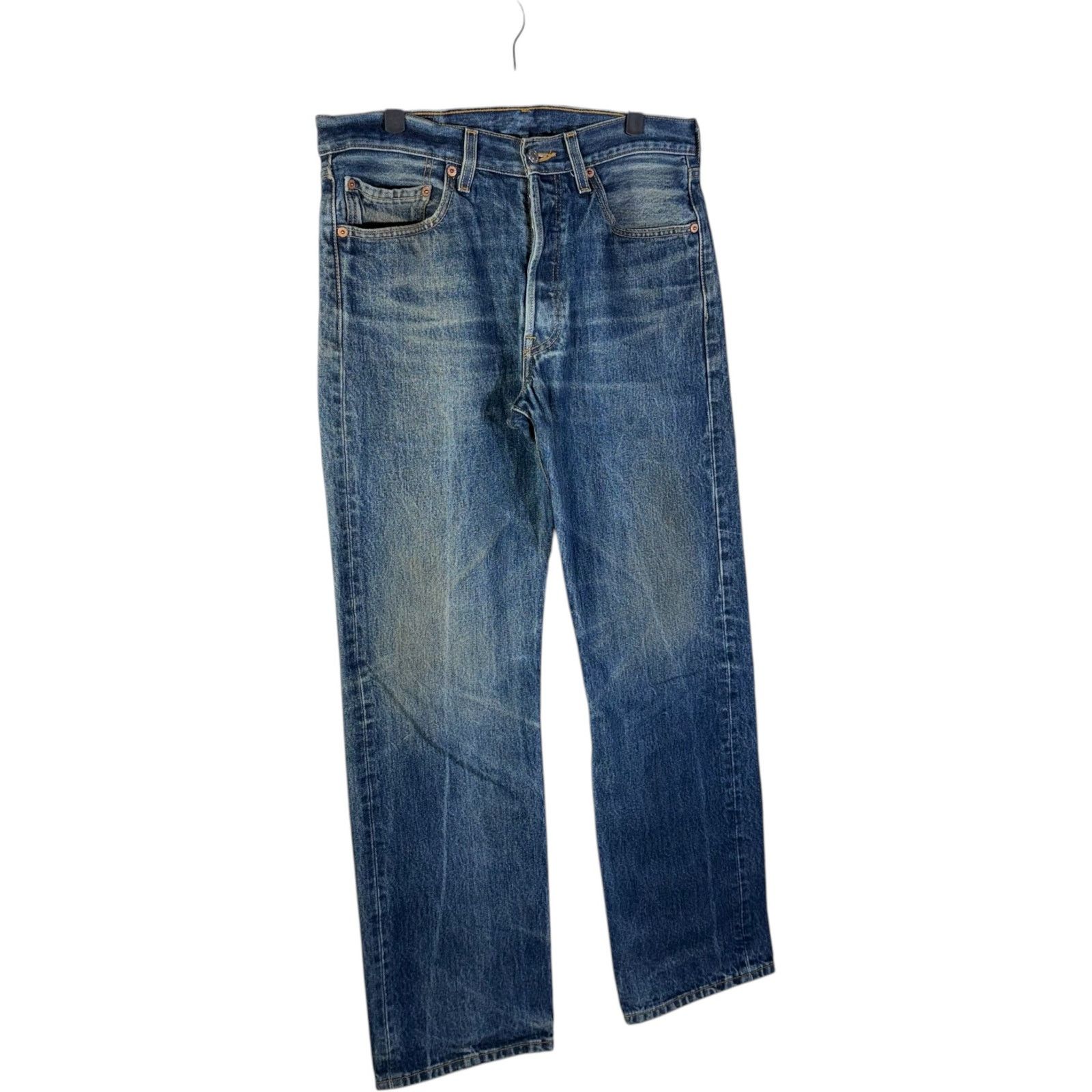 Levi's Vintage Levi's 501 Straight Leg Denim Jeans 33x32 Size US 33 - 4 Thumbnail