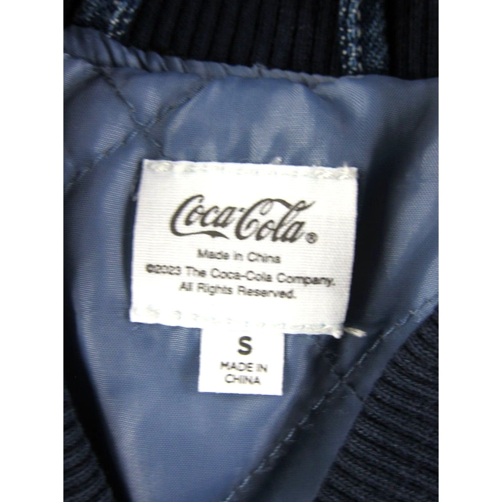 Vintage Coca-Cola Green Blue Denim Embroidered 1986 Varsity Jean Jacket Women Small Size 28" / US 6 / IT 42 - 3 Thumbnail