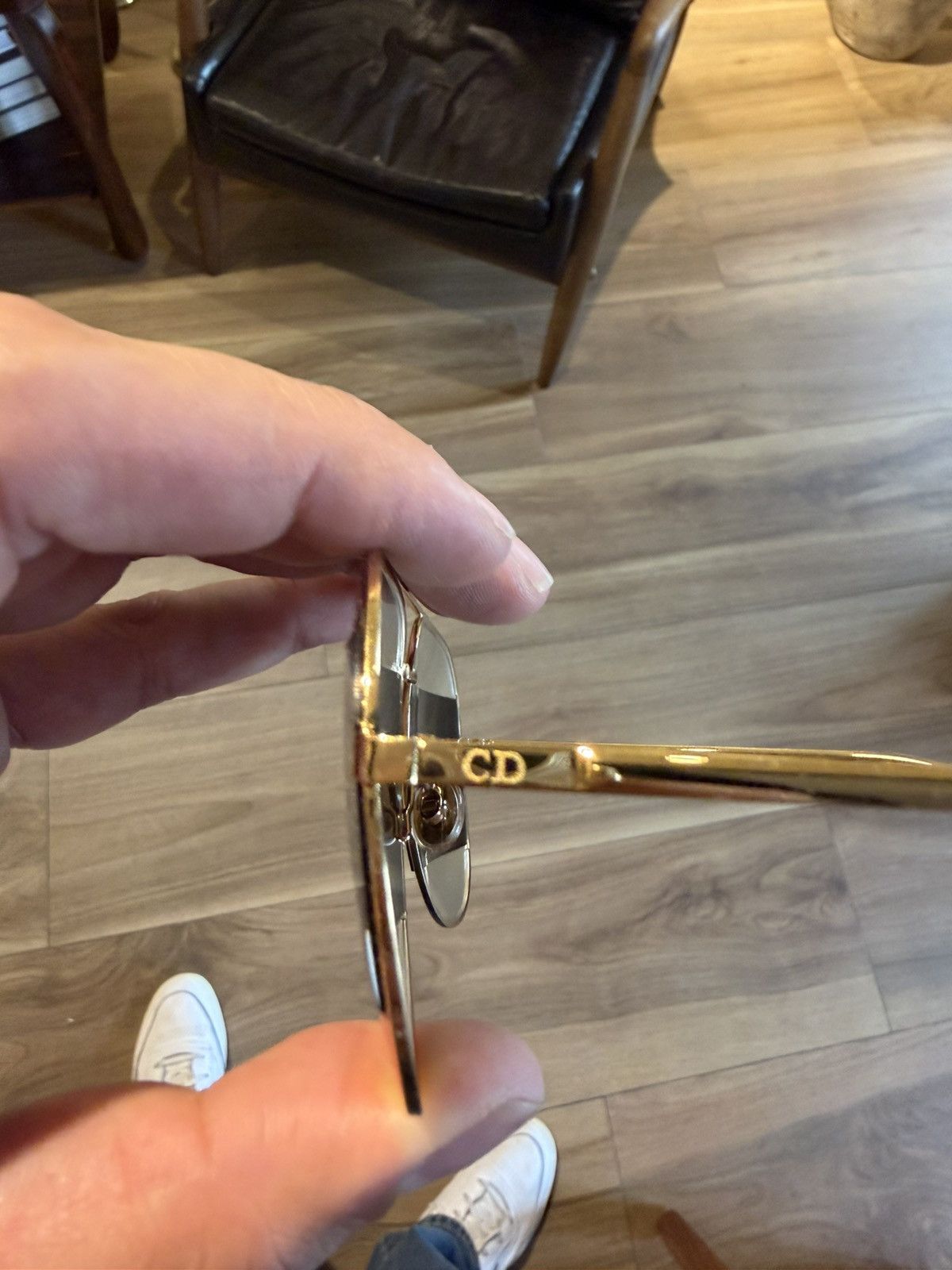 Dior Dior DiorSplit1 Aviator Sunglasses - Gold / Gold Mirror Size ONE SIZE - 5 Thumbnail