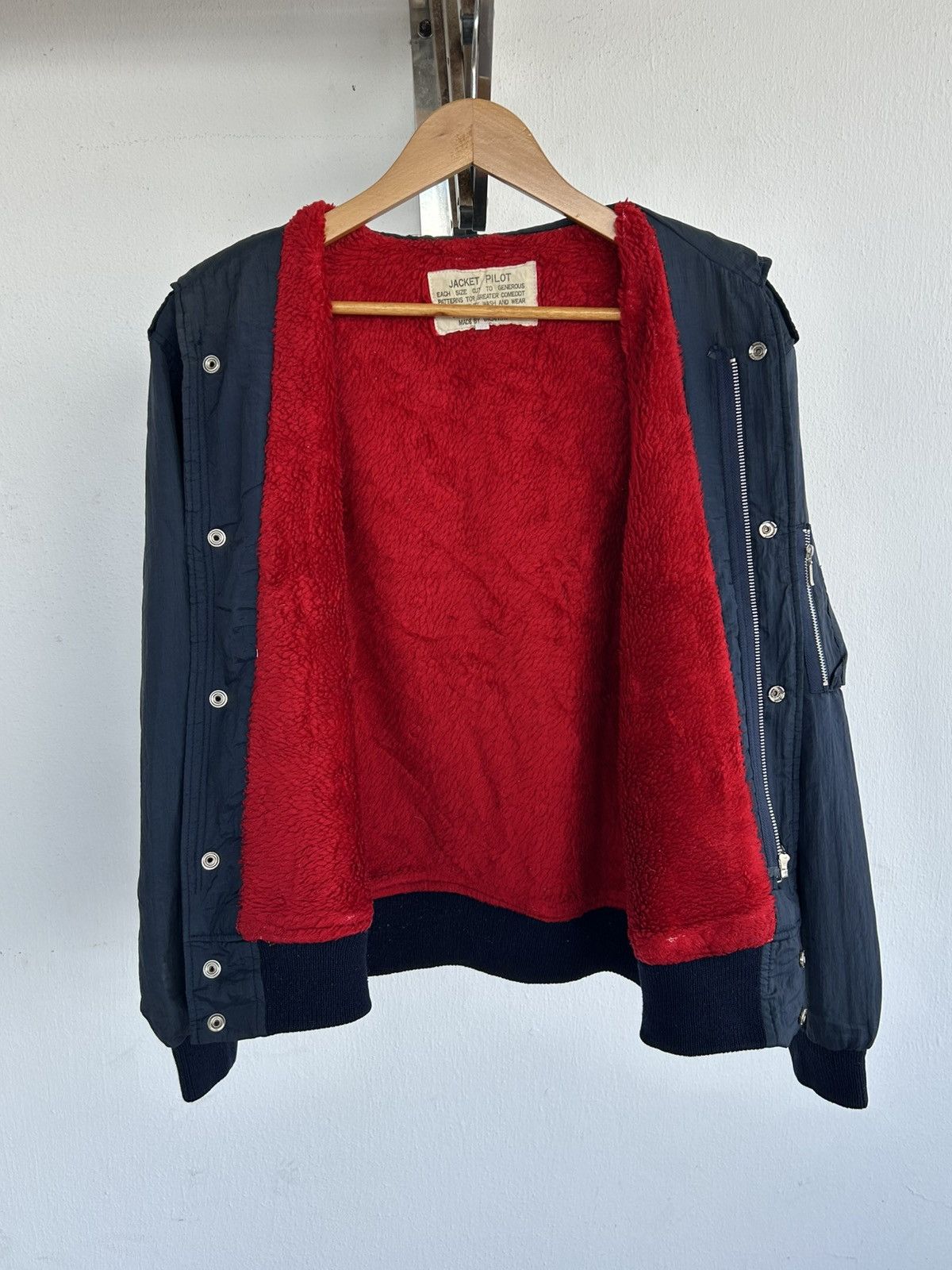 Other Pilot Bomber Jacket Vintage Navy Blue Size US L / EU 52-54 / 3 - 5 Thumbnail