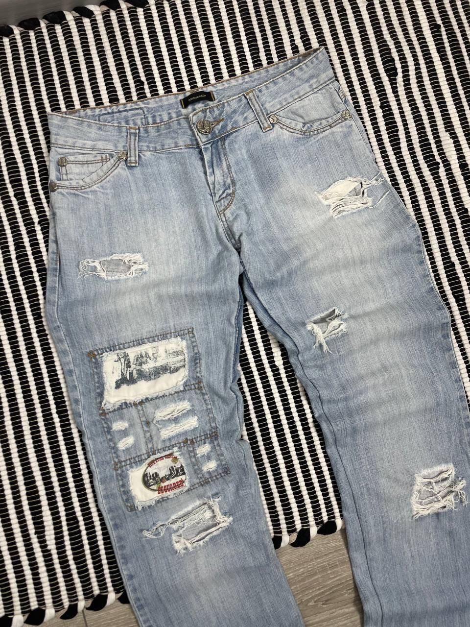 Dsquared2 Vintage Dsquared2 Distressed Cowboy Denim Jeans Y2K Size US 30 / EU 46 - 3 Thumbnail