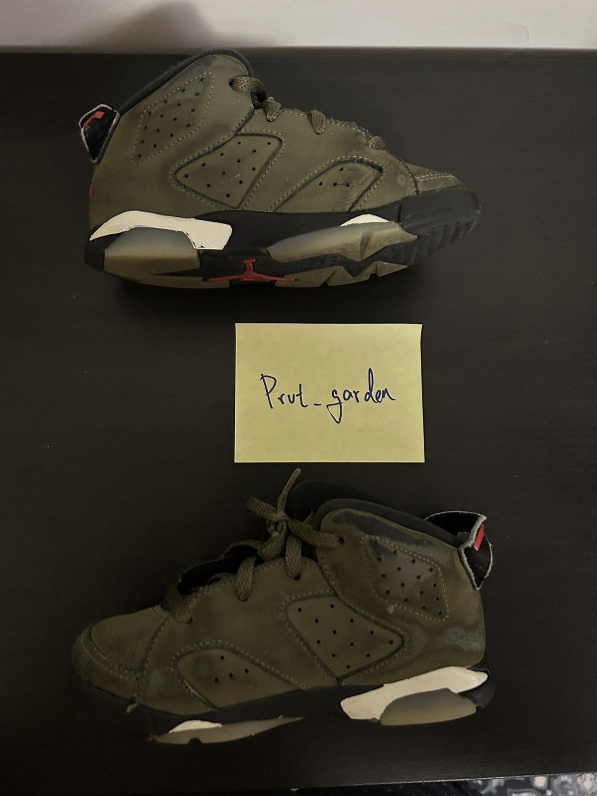 Nike (Kids) Nike Jordan 6 Travis Olive TD 10C Size US 5 / EU 37 - 3 Thumbnail