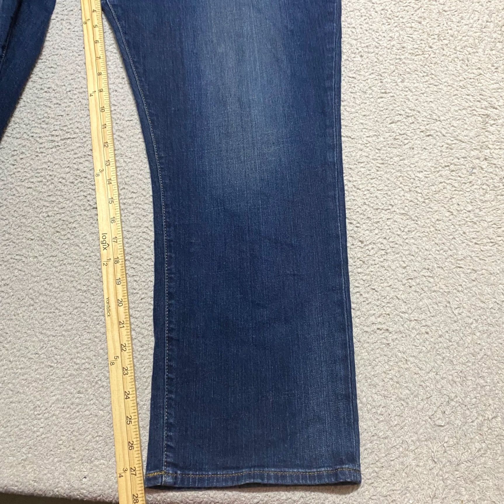 Lee Lee Mens Jeans Blue Denim Dark Wash Motion Stretch Straight 40x29 Regular Waist 5-Pocket Denim Jeans Mens Blue Size US 40 / EU 56 - 6 Thumbnail