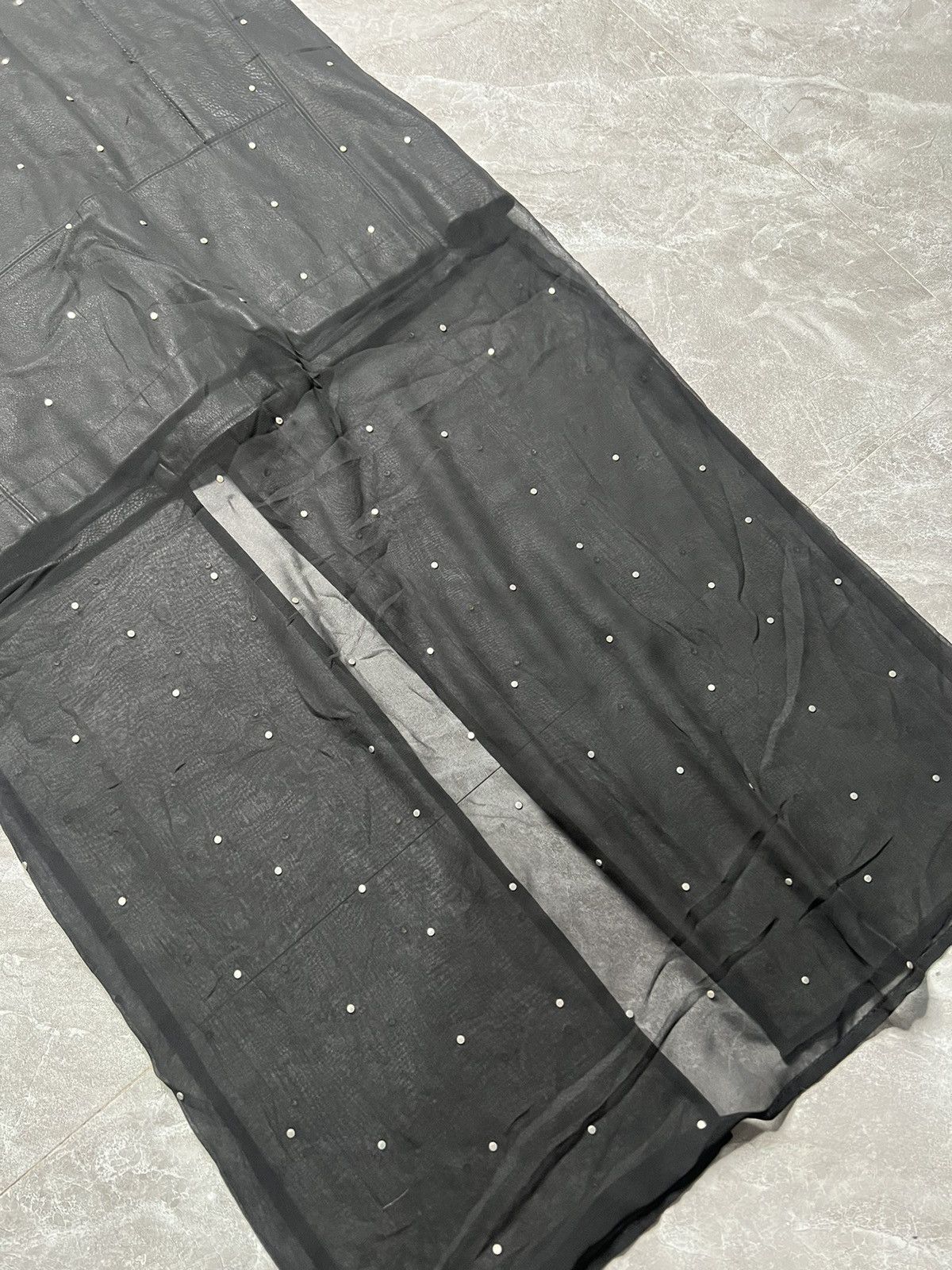 Maison Margiela MMM Line 1 Resort 2012 Biker Jacket W/ Studded Sheer Overlay Size XS / US 0-2 / IT 36-38 - 9 Thumbnail