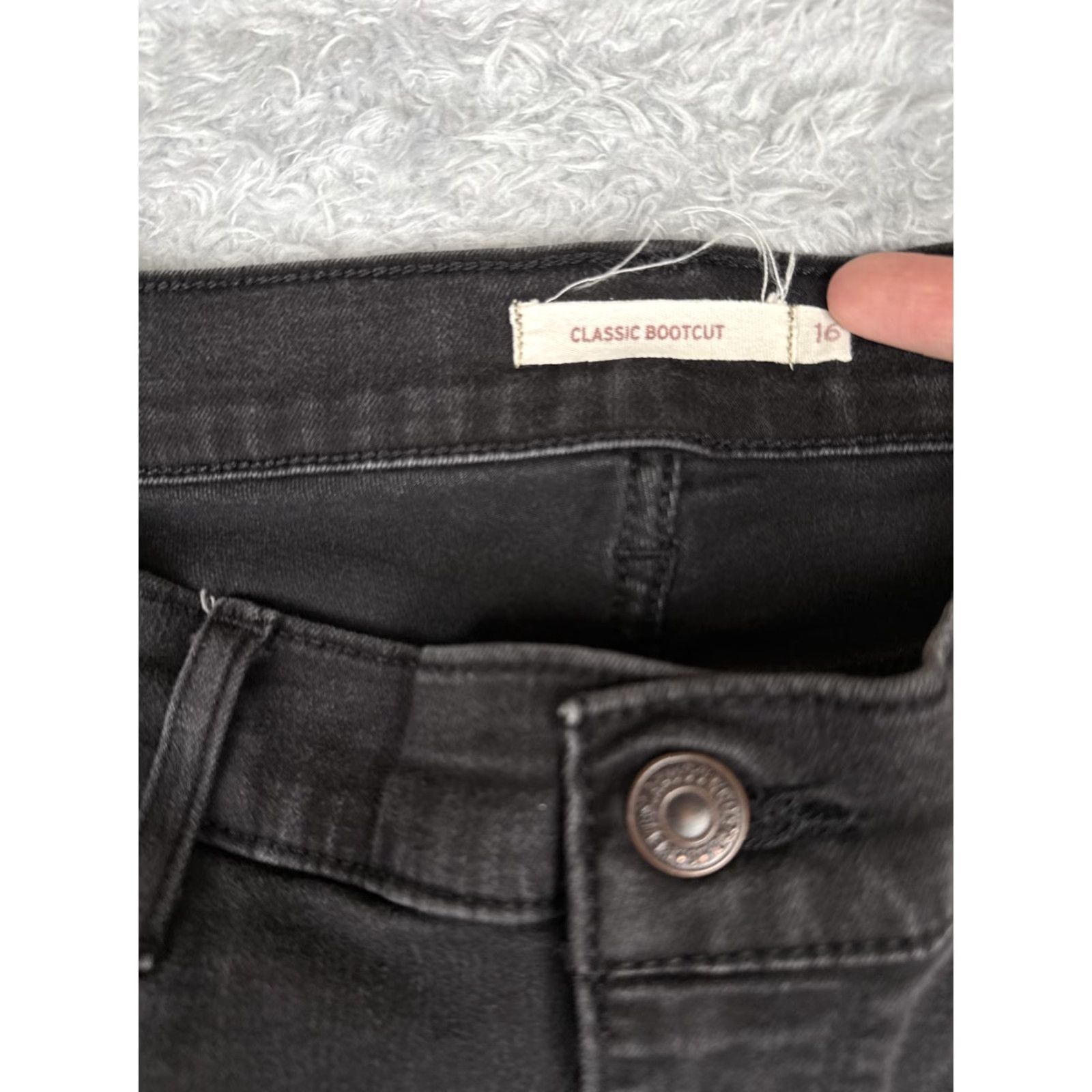 Levi's Levi's Jeans Bootcut Womens 16 Gray Charcoal Denim Mid Rise 33x32 Size 38" / US 16 / IT 52 - 6 Thumbnail