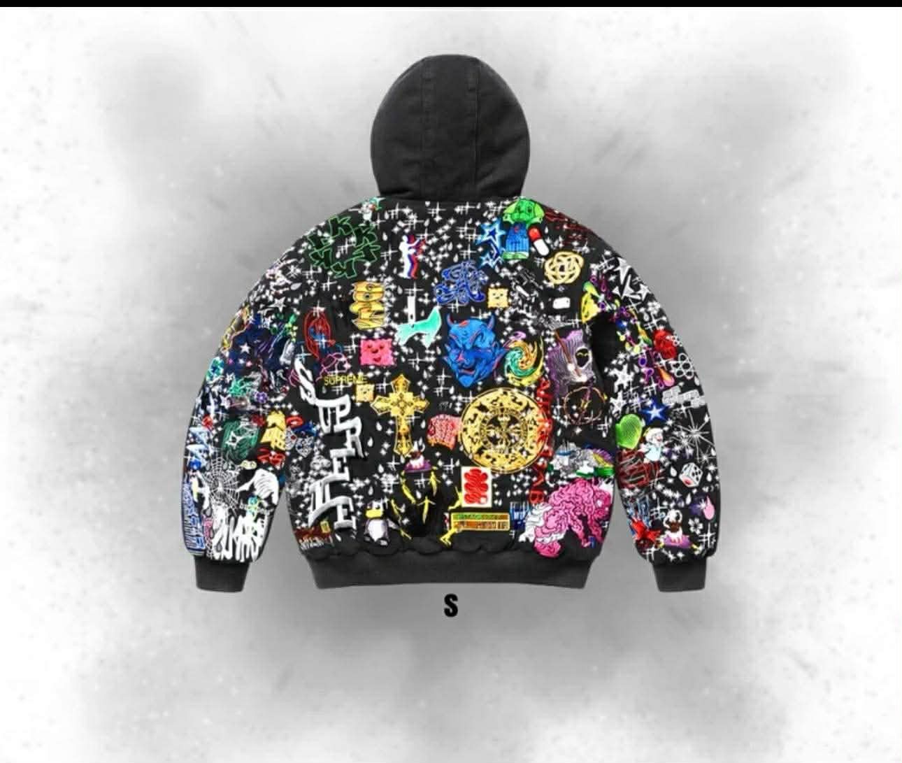 Supreme Supreme AOI Embroidered Hooded Work Jacket (Black) Size US S / EU 44-46 / 1 - 3 Thumbnail