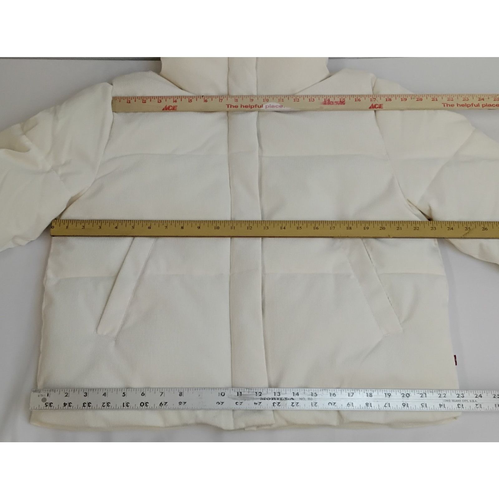 Levi's Levi's Corduroy Puffer Jacket Women's XL White Cropped NWT Size XL / US 12-14 / IT 48-50 - 10 Thumbnail