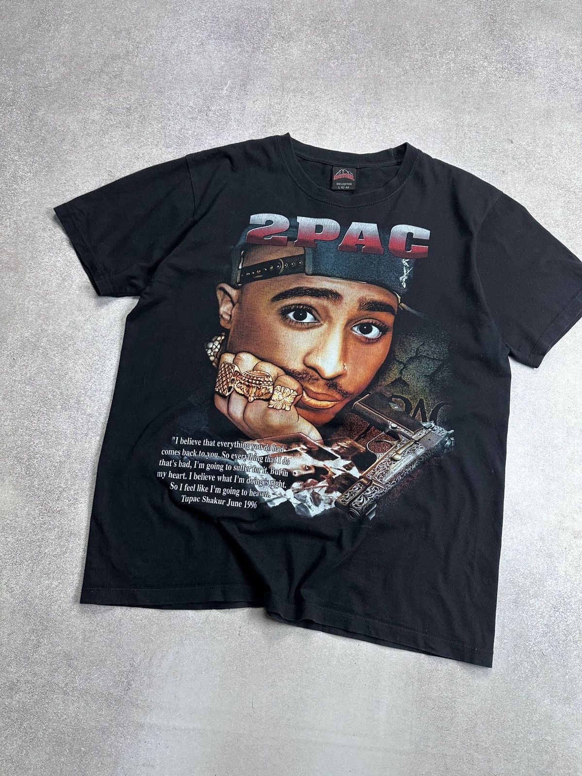 Band Tees Vintage 90s 2Pac t-shirt Tupac Shakur Size US L / EU 52-54 / 3 - 2 Thumbnail