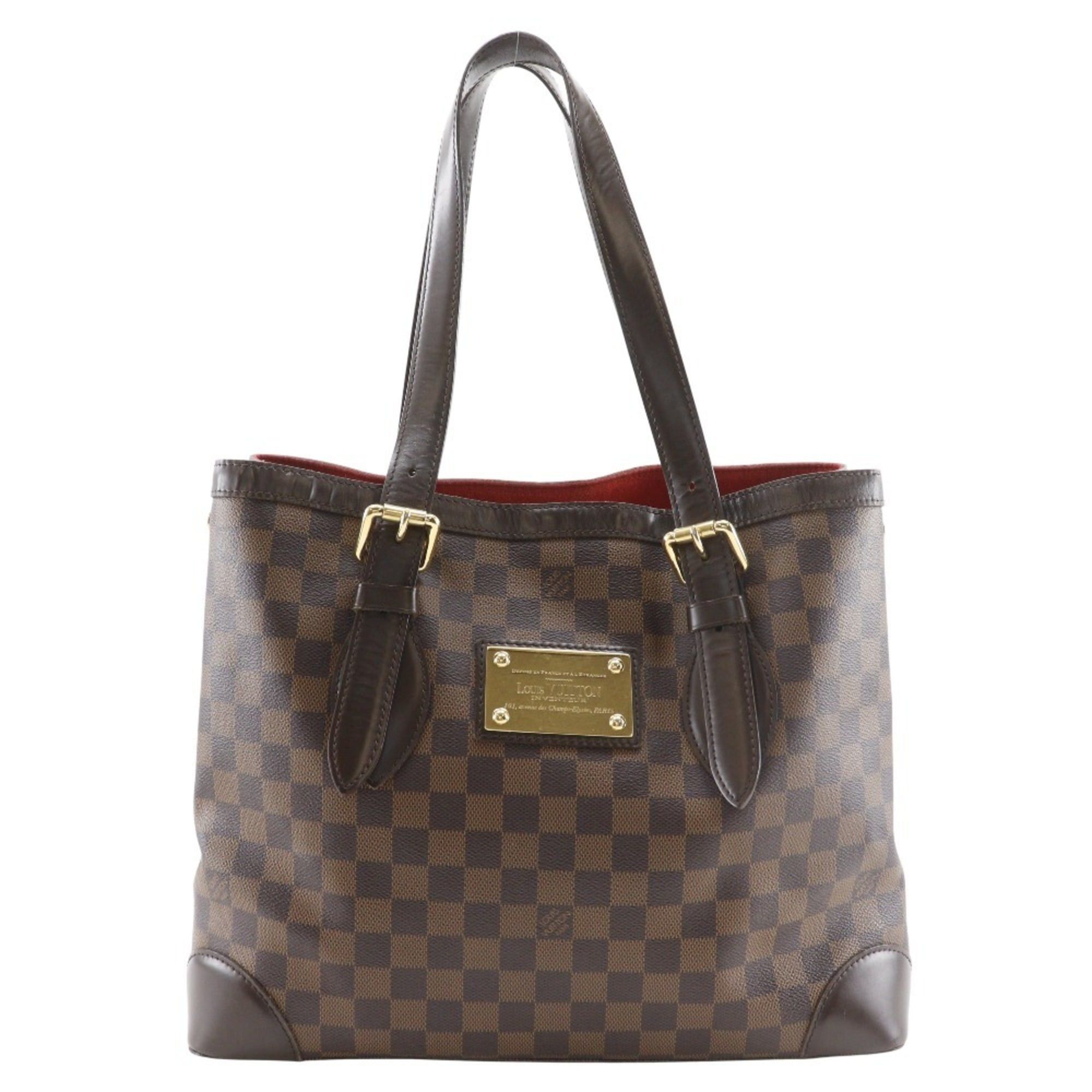 Louis Vuitton Louis Vuitton Hampstead MM Tote Bag N51204 Damier Canvas 2011 Brown CA0191 A4 Open Women's Size ONE SIZE - 1 Thumbnail